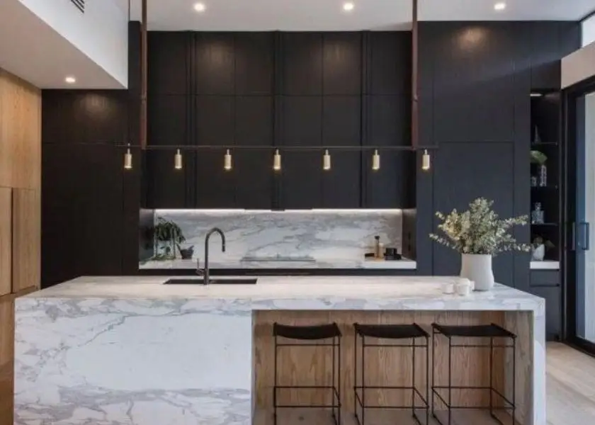 Warna Dapur Estetik Minimalis Hitam yang Elegan